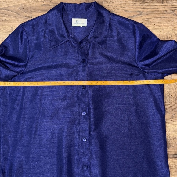 DRAPERS&DAMONS Navy Blue Button-Up Shirt - Picture 4 of 7